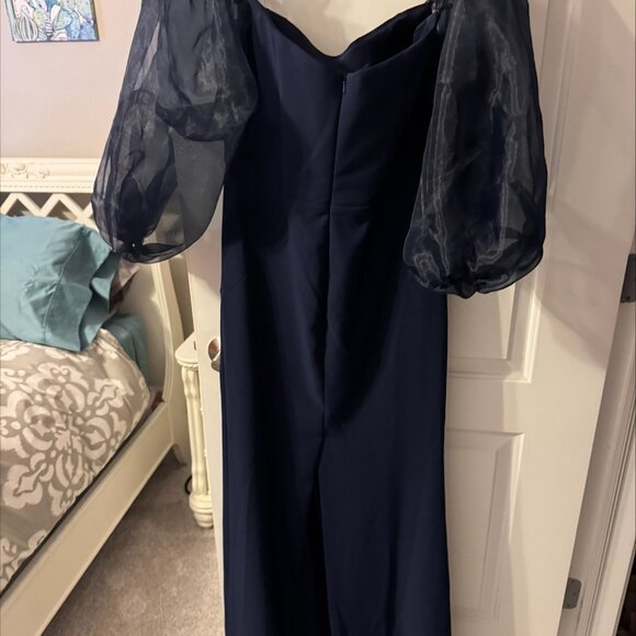 Morilee 72721 evening, mother of the bride gown. NWT Navy. Size 12. - Picture 7 of 10